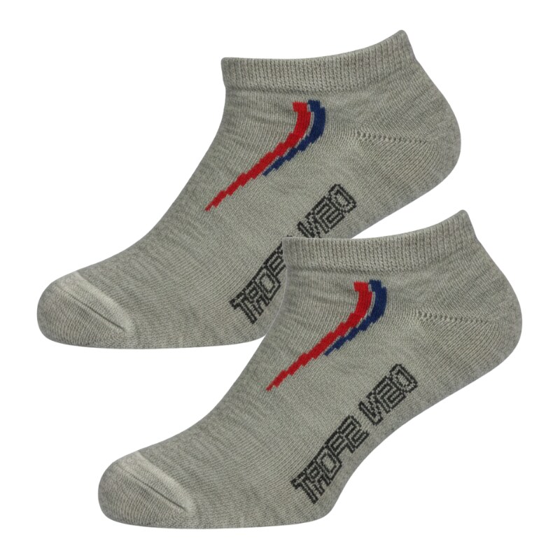 Design Socks Chlapecké kotníčkové ponožky-sv.šedá barva 61136637