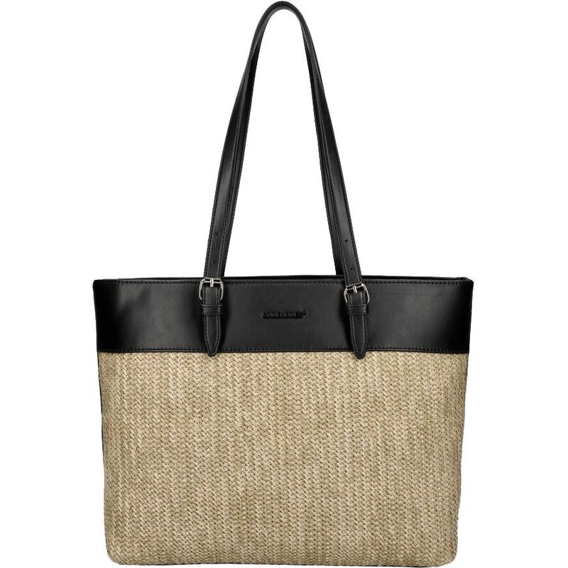 DAVID JONES Shopper kabelka přes rameno letní - béžová černá