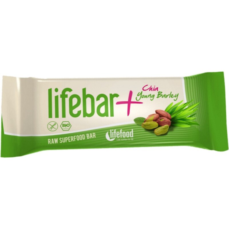 LIFEFOOD Tyčinka LifeFood Lifebar Plus chia young barley
