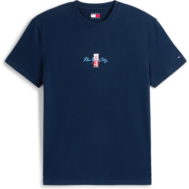 Tommy Jeans Tričko marine modrá / červená / bílá