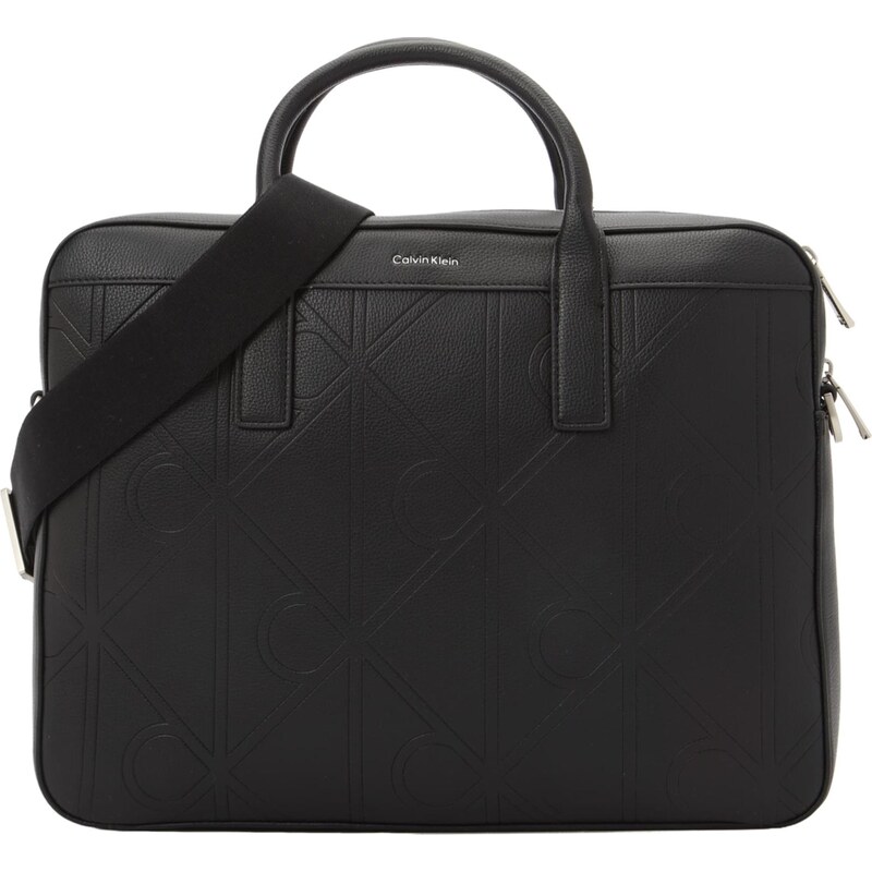 Calvin Klein Aktovka EMBOSS COMMUTER černá