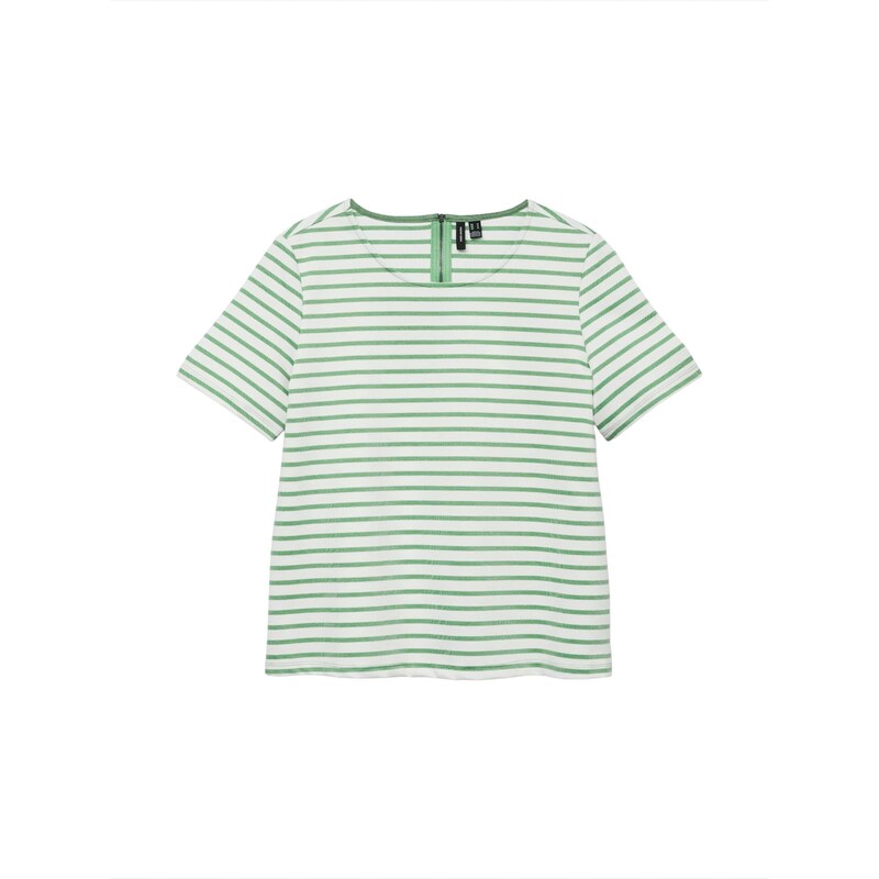 VERO MODA Tričko VMABBY světle zelená / bílá