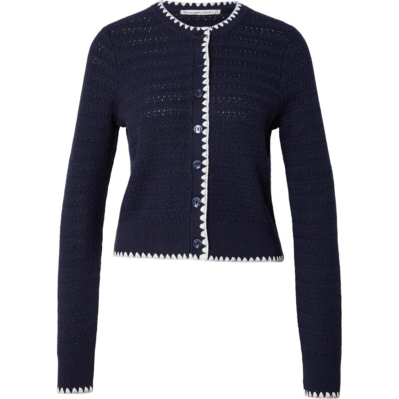 Abercrombie & Fitch Kardigan námořnická modř / bílá 113403692