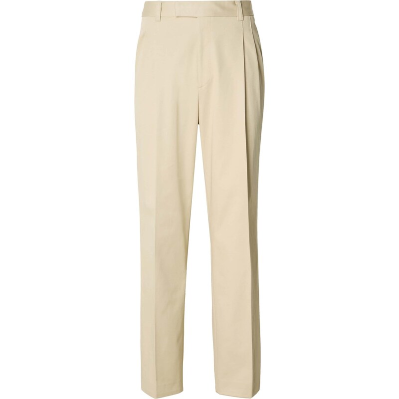 BOSS Kalhoty se sklady v pase C-Pat-BB-DPL-262 krémová