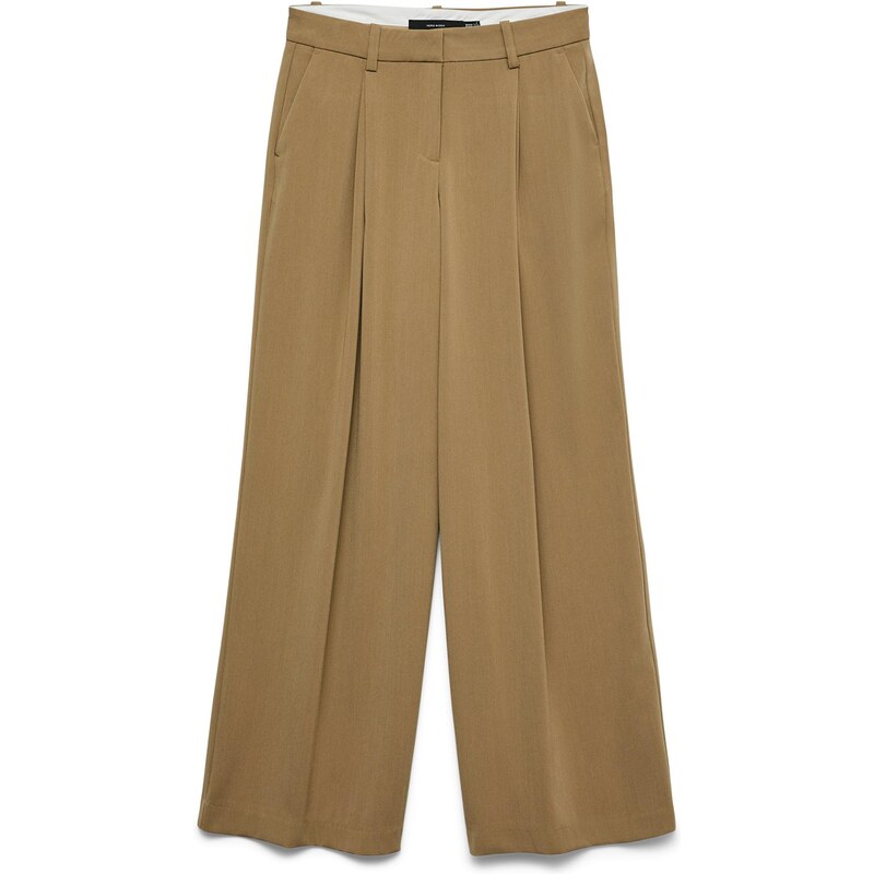VERO MODA Kalhoty se sklady v pase VMTENA khaki