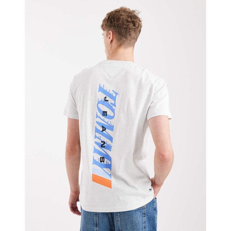 Tommy Jeans graphic back print t-shirt in light grey