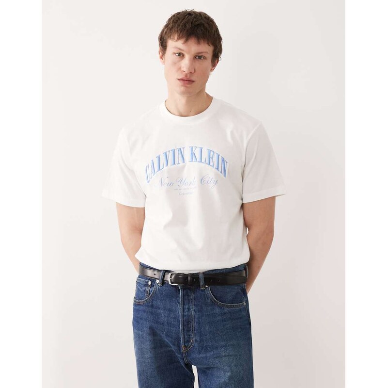 Calvin Klein Jeans graphic t-shirt in white
