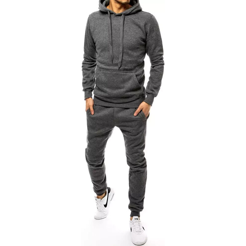 FashionStreet pánské tmavě šedé tepláky AX0382