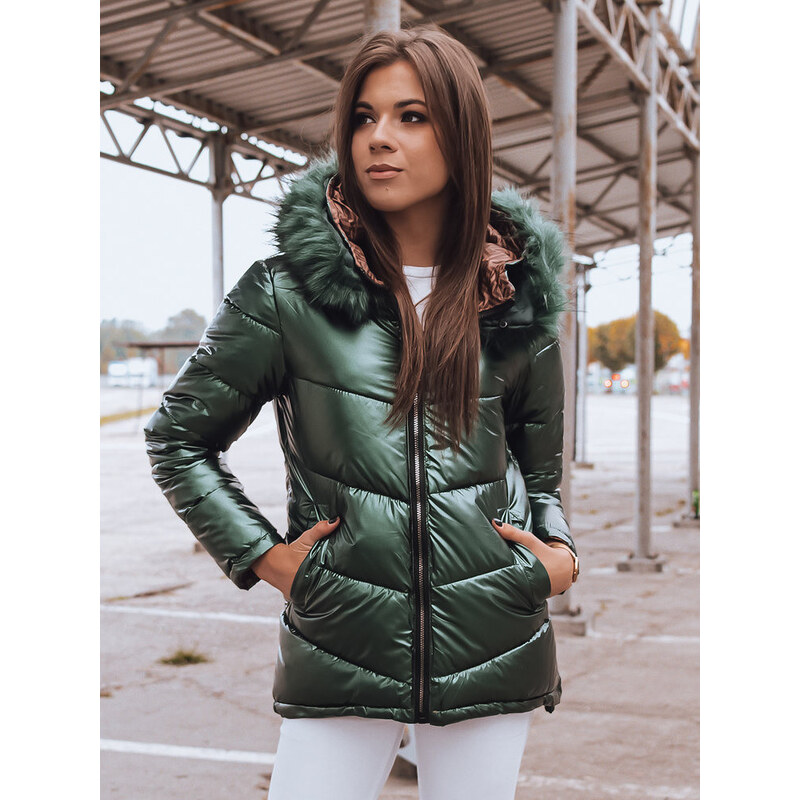 Dámská prošívaná zimní bunda PAGET zelená FashionStreet TY2400 113426555