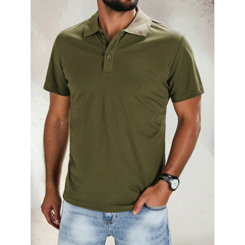 Pánské zelené polo tričko Dstreet model 21964623 - FashionStreet