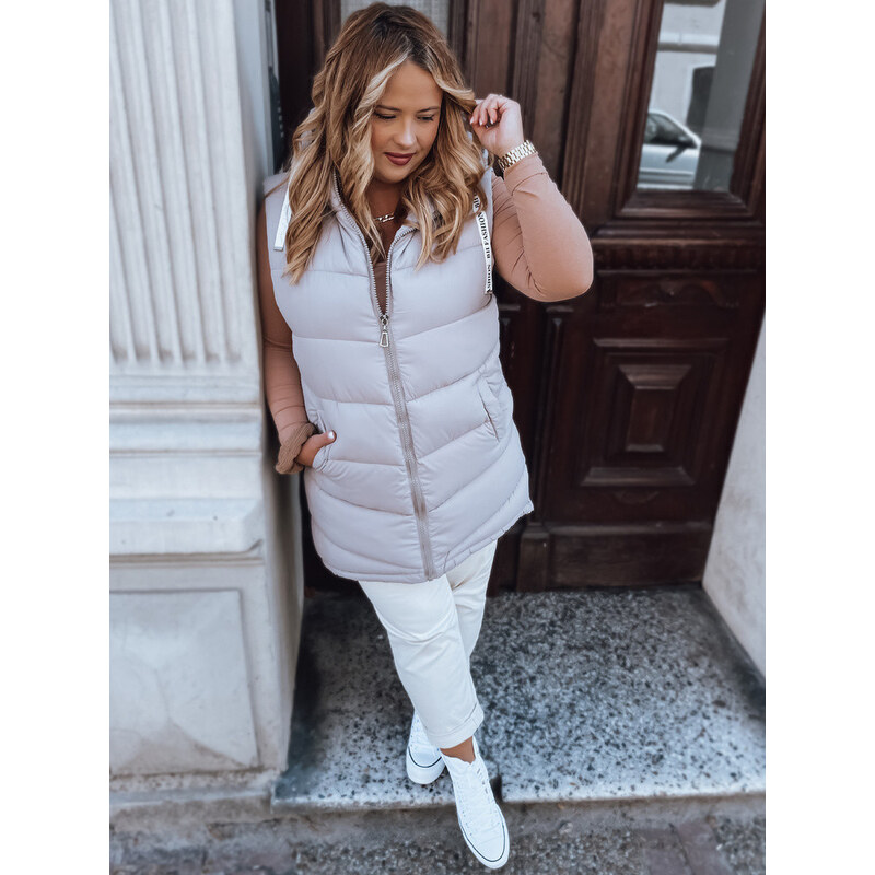 Dámská prošívaná vesta plus size fialová Dstreet model 21964998