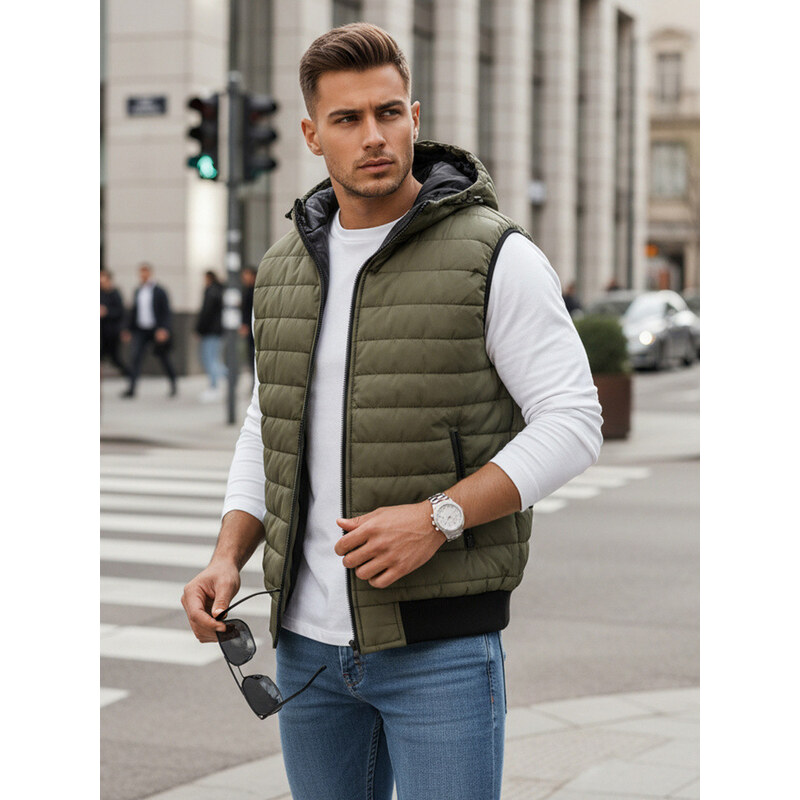 Pánská zelená vesta FashionStreet TX4237