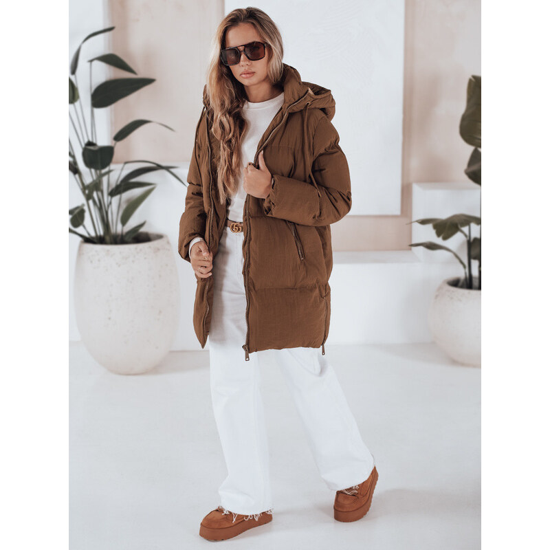 Dámská prošívaná bunda LETLIS camel FashionStreet TY3245 113426684
