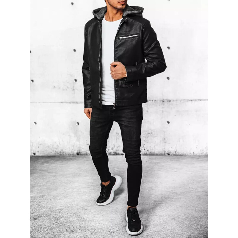 Pánská kožená bunda černá Dstreet model 21968068 - FashionStreet