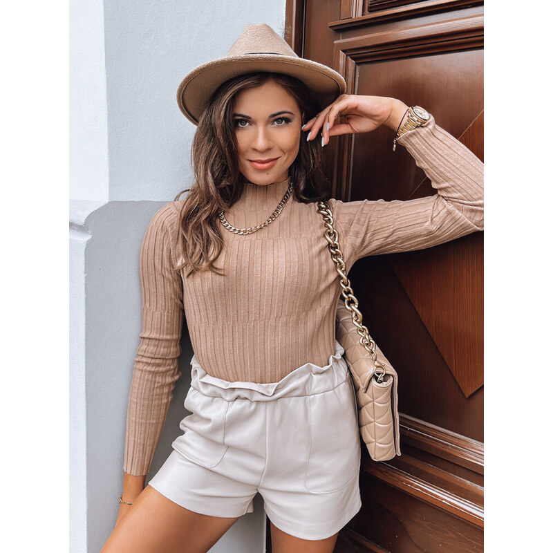 Dámský svetr s rolákem OASIS camel FashionStreet MY2246