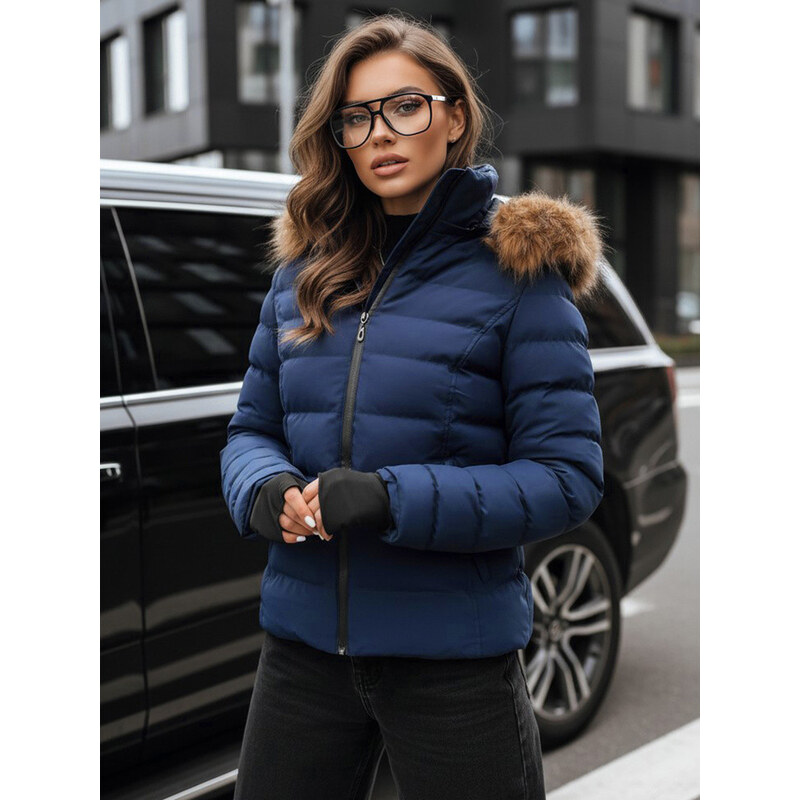 Dámská prošívaná zimní bunda VERSES navy blue FashionStreet TY4039 113426912