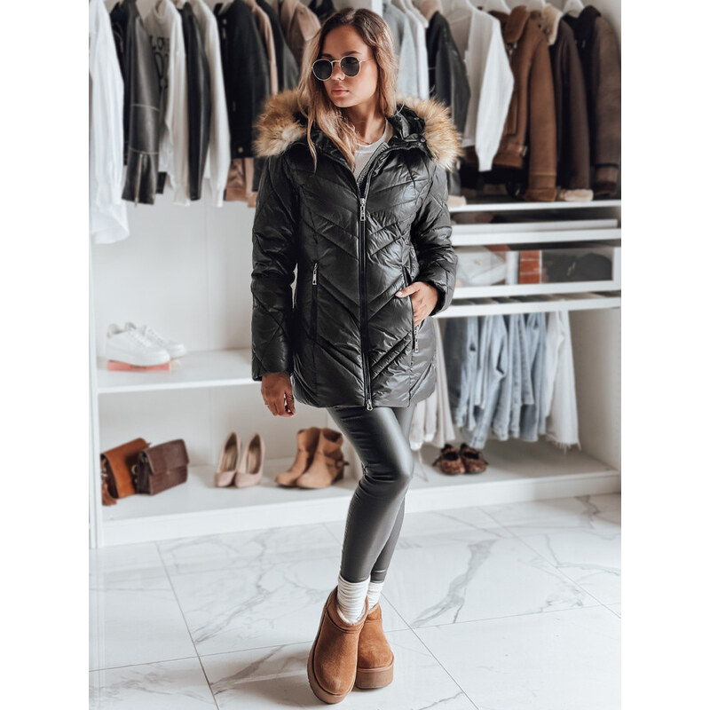Dámská prošívaná zimní bunda černá Dstreet model 21971743 -