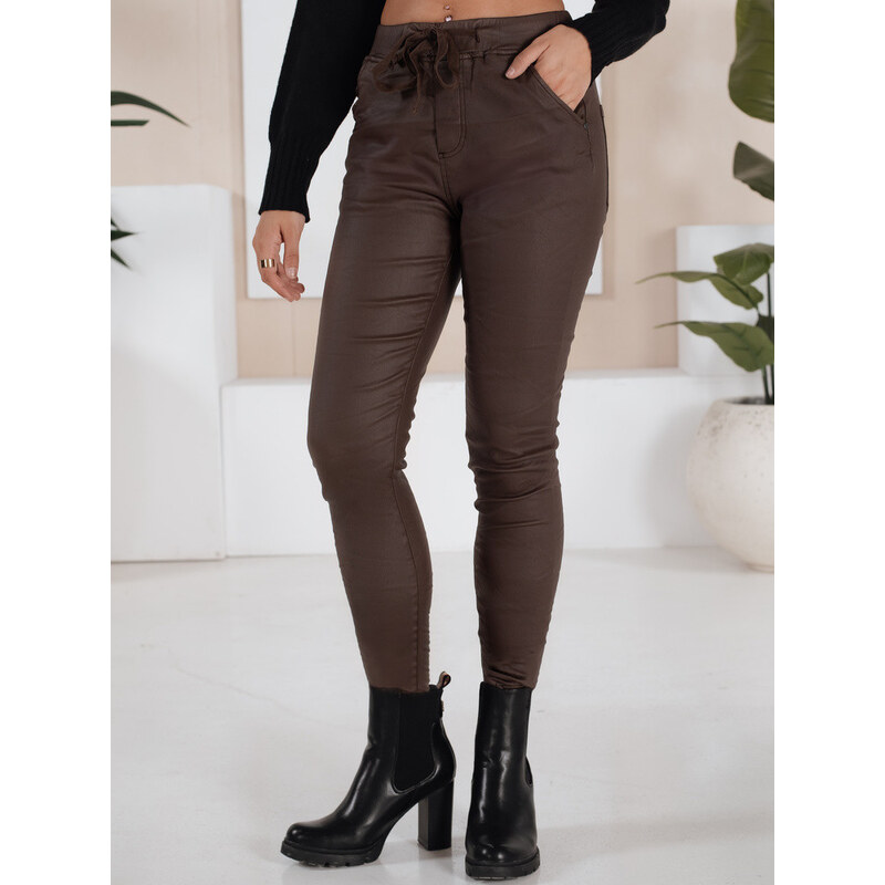Dámské kalhoty hnědé Dstreet model 21971919 - FashionStreet