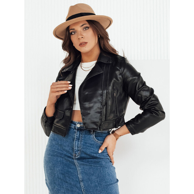 Dámská kožená bunda MOLTION black FashionStreet TY4158