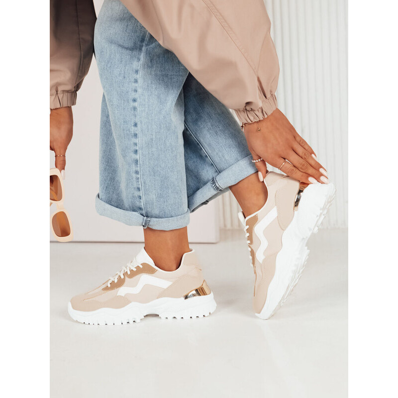 Dámské tenisky PERNES beige FashionStreet ZY0482 113427002