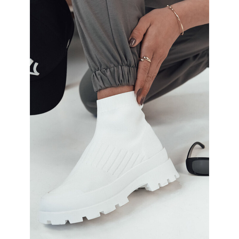Dámské ponožkové boty ORCE white FashionStreet ZY0472