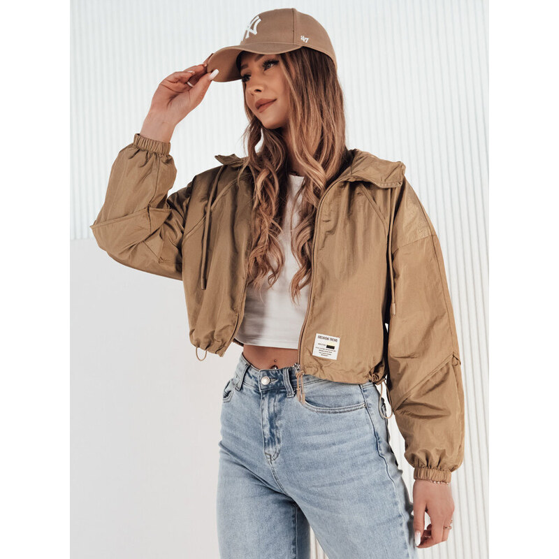 Dámská přechodná bunda s kapucí ISCAR béžová FashionStreet