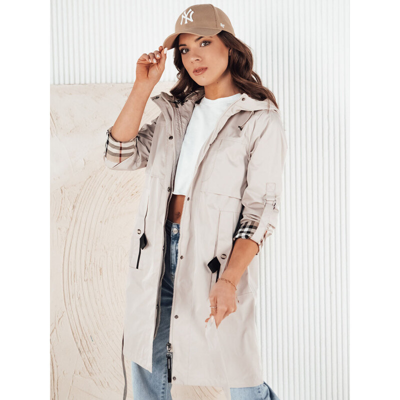 Dámská přechodná bunda parka CIVIT ecru FashionStreet TY4214