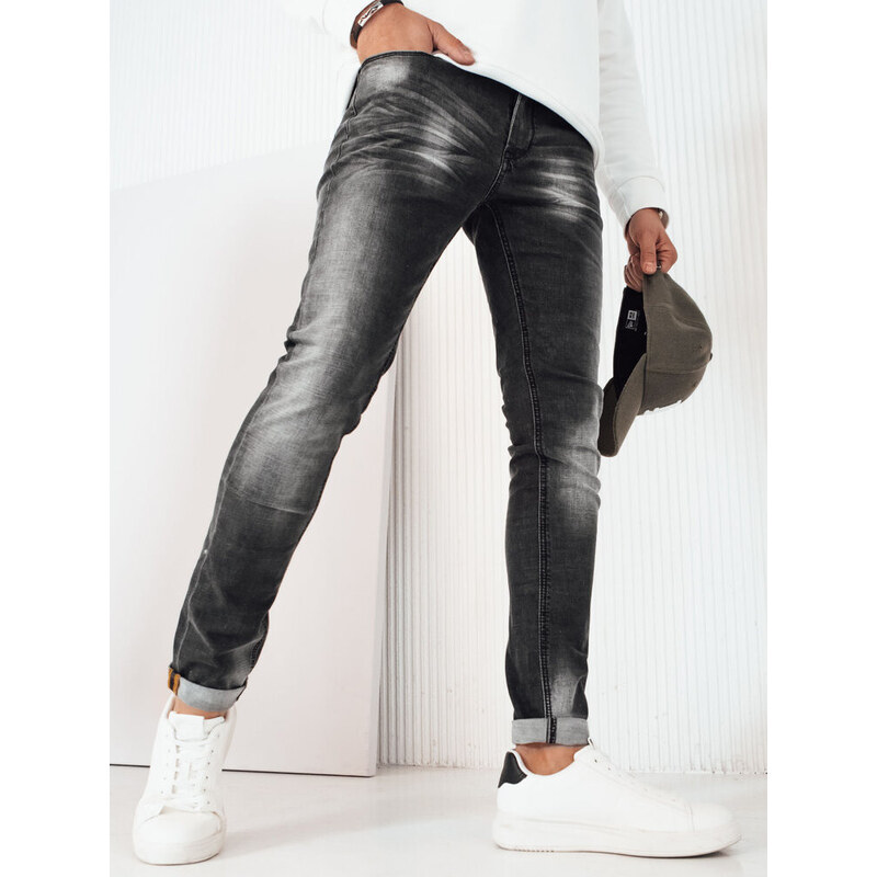 Pánské černé džínové kalhoty FashionStreet UX4236