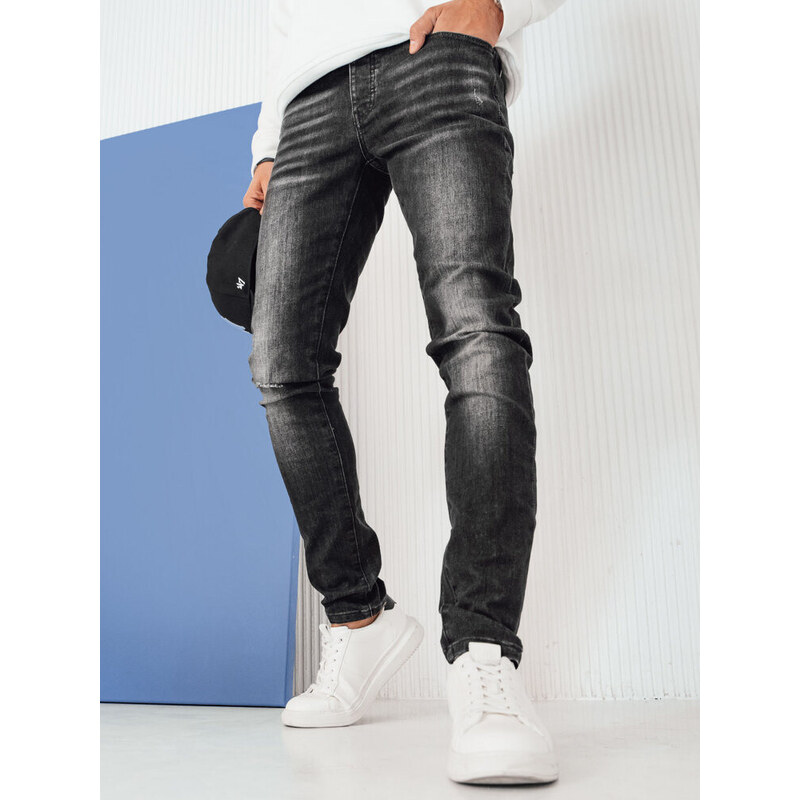 Pánské černé džínové kalhoty FashionStreet UX4243