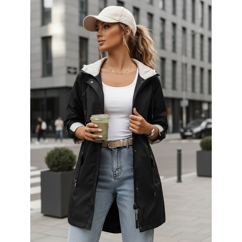 Dámská přechodná bunda parka MEROY černá FashionStreet TY4290