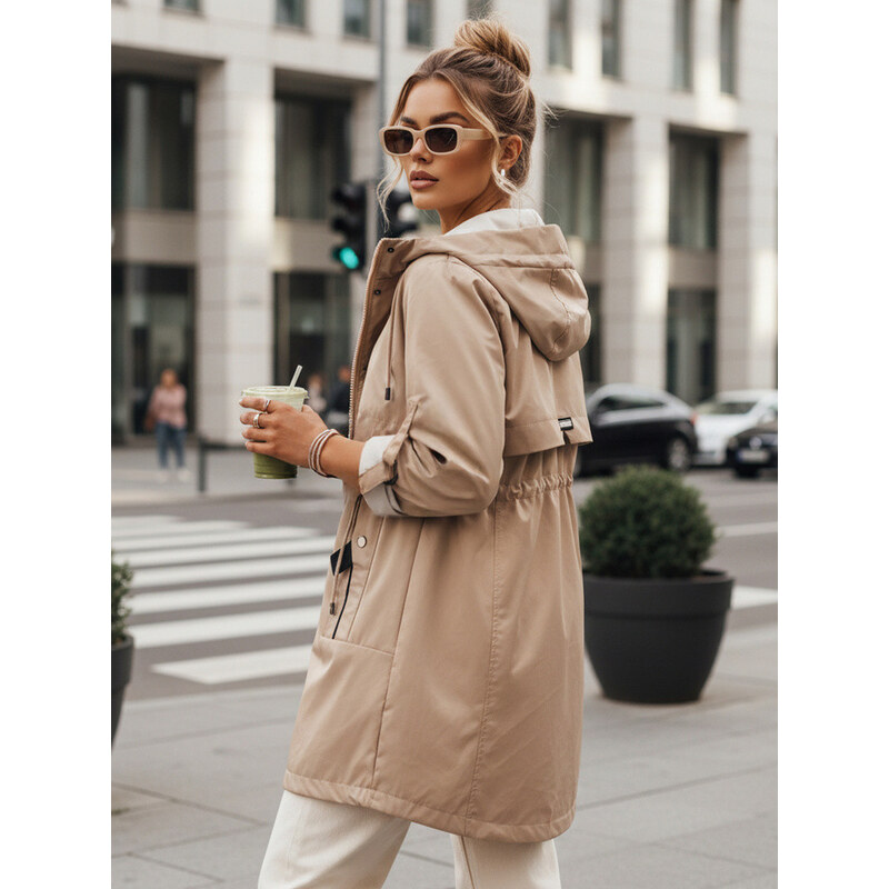 Dámská přechodná bunda parka béžová Dstreet model 21975190 -