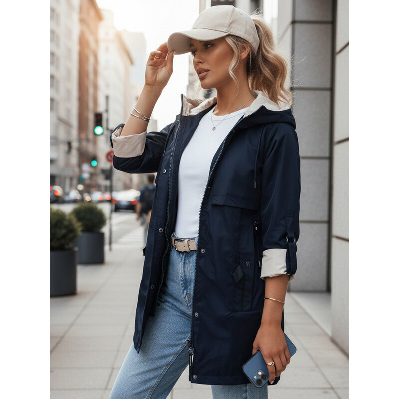 Dámská přechodná bunda parka MEROY navy blue FashionStreet