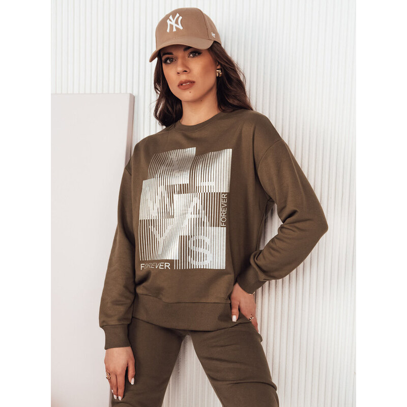FEMMES dámská mikina hnědá FashionStreet BY1282