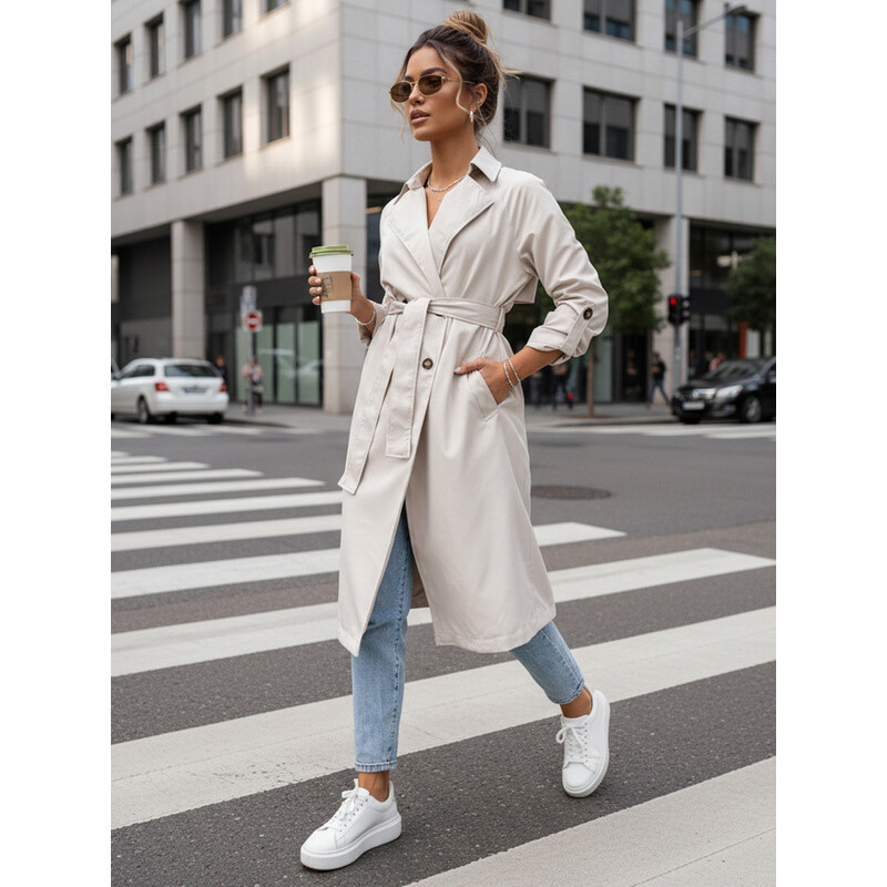 Dámské dlouhé tenisky BINCIA light grey FashionStreet TY4338 113427151