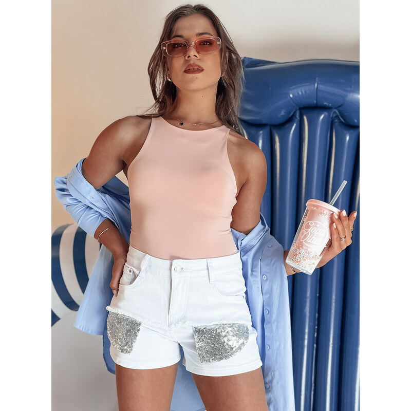 SHINEWEAR dámské šortky bílé FashionStreet SY0339 113427185