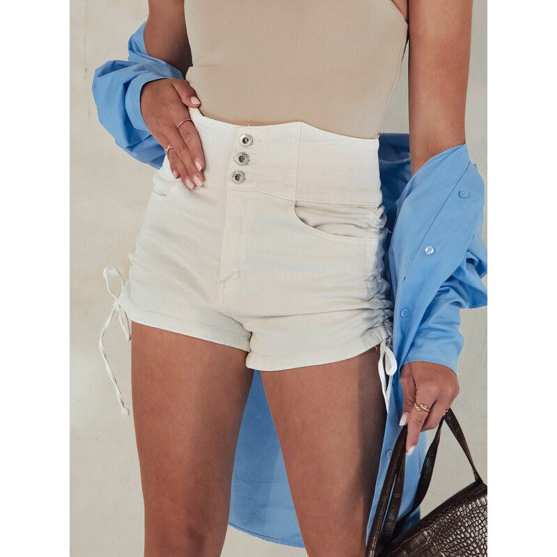 Dámské bavlněné šortky se zavazováním STYLE SHORTS light beige 113427211