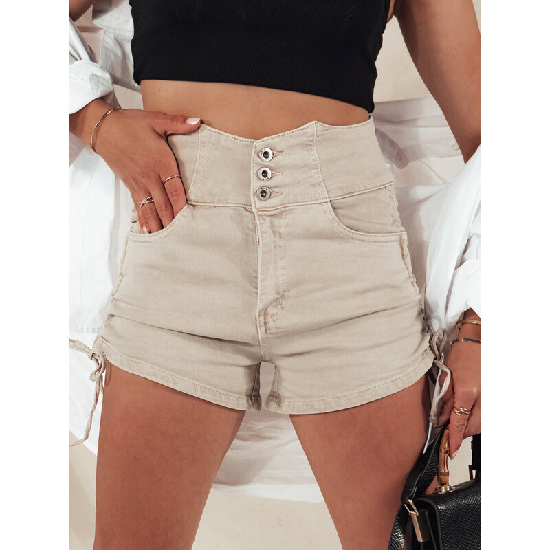 Dámské bavlněné šortky se zavazováním STYLE SHORTS beige FashionStreet 113427210