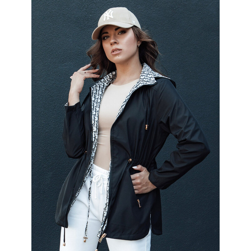 Dámská přechodná bunda parka s kapucí BEGET černá FashionStreet