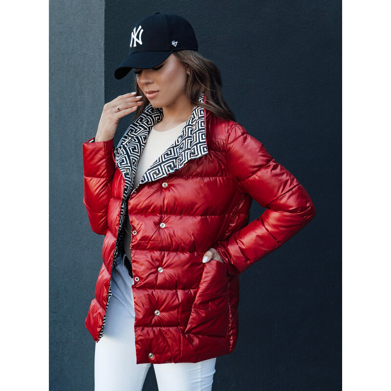 Dámská prošívaná přechodná bunda DELSY červená FashionStreet TY4417 113427233