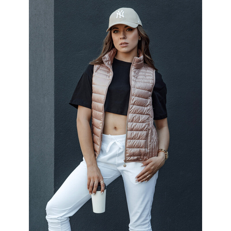 Dámská prošívaná vesta se stojáčkem STYLISHZ růžová