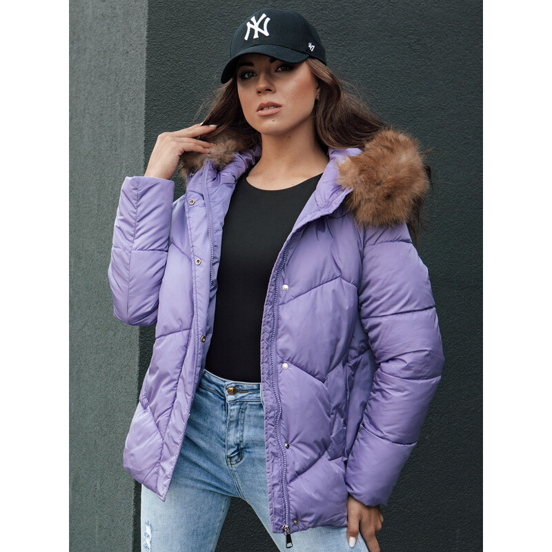 Dámská zimní bunda s kapucí WAYWARD fialová FashionStreet TY4489 113427255
