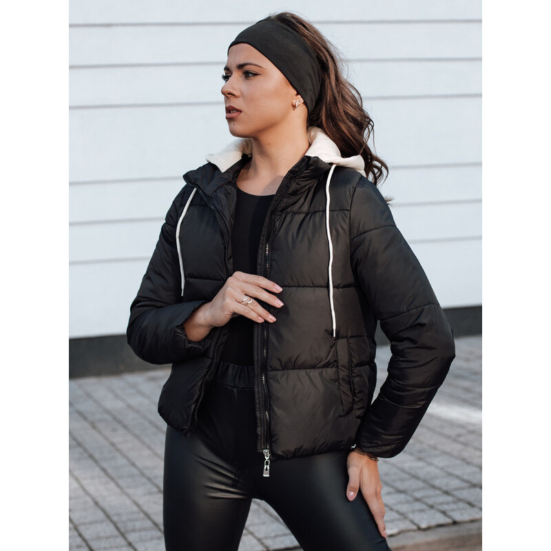 Dámská zimní péřová bunda NORDPUFF s kapucí černá FashionStreet TY4616 113427297