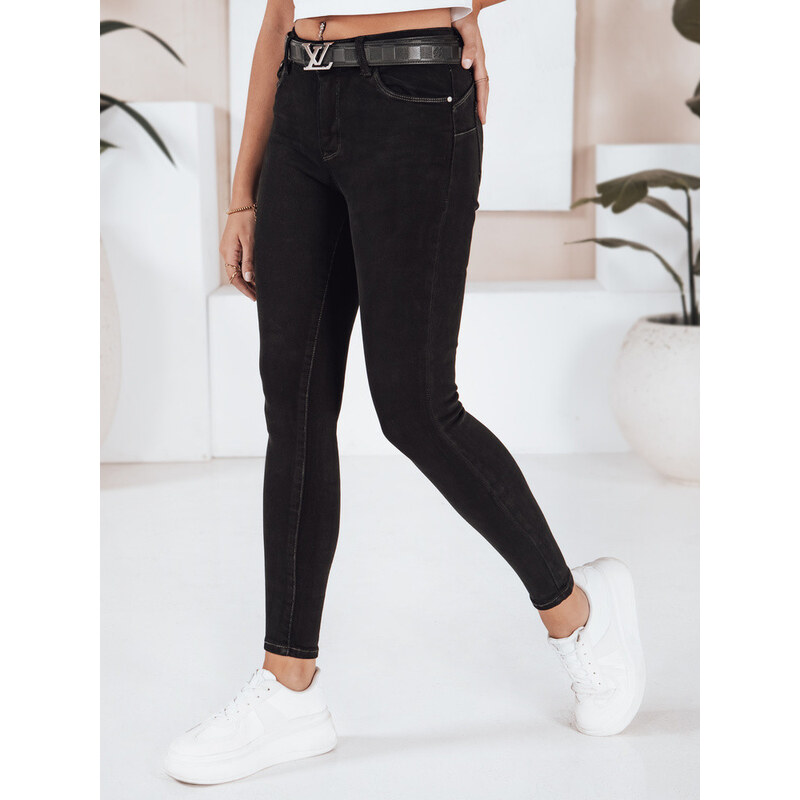 Dámské skinny džíny BLACKIN černé FashionStreet UY2221