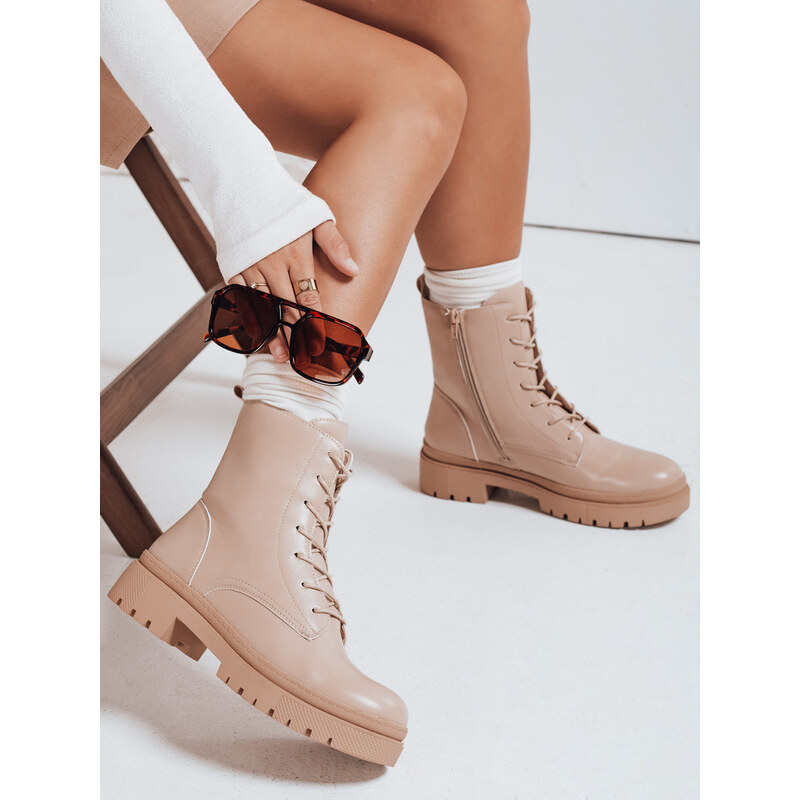 Dámské kozačky STYLOBOSS cream FashionStreet ZY0522
