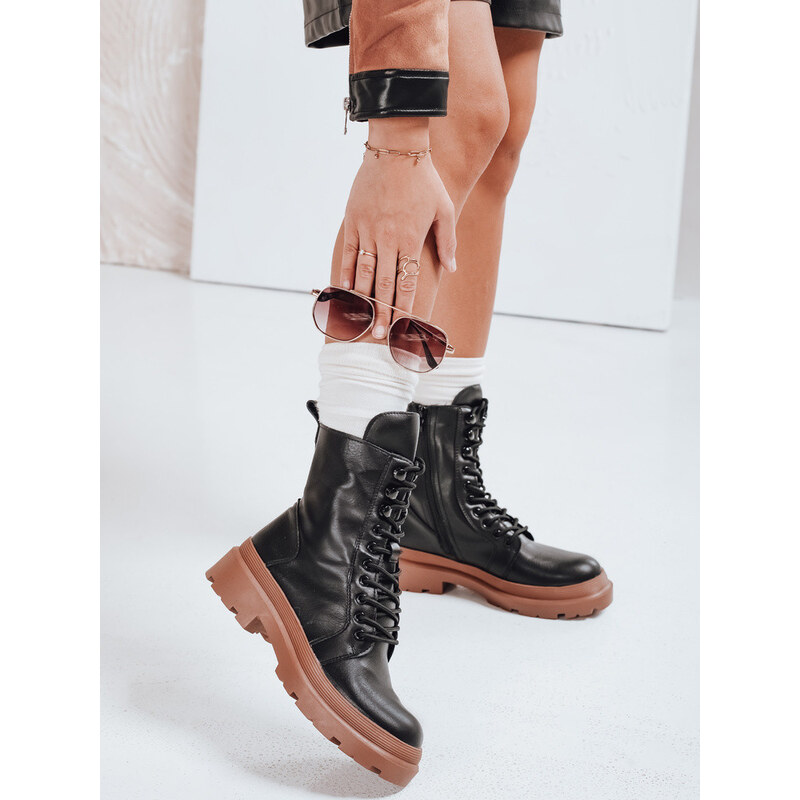 Dámské vázané boty HARDSTEP černé FashionStreet ZY0531