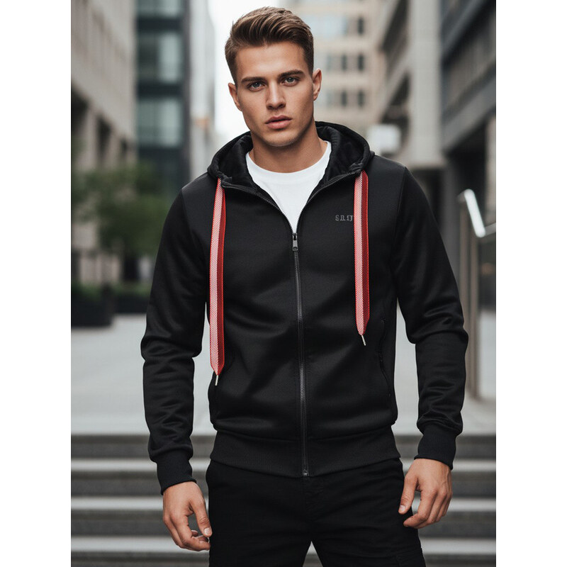 Pánská mikina s kapucí černá FashionStreet BX5858