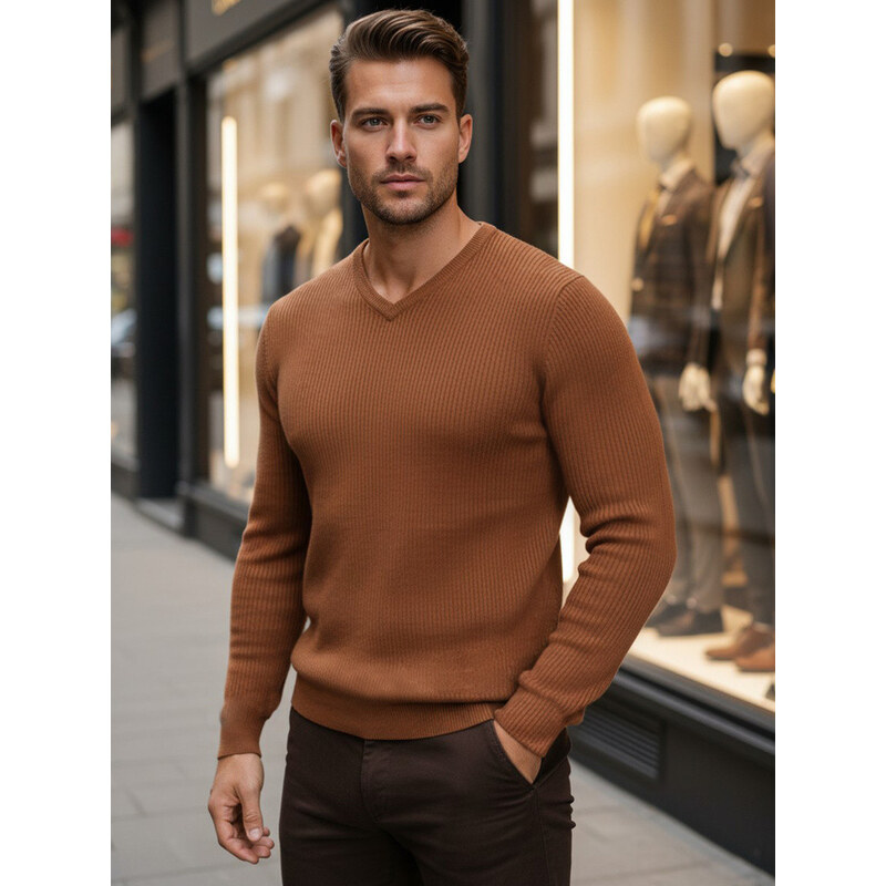 Pánský velbloudí svetr FashionStreet WX2290