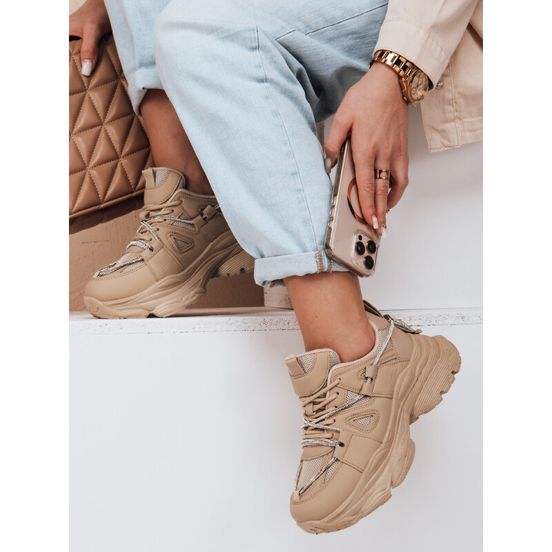 Dámské tenisky na silnější podrážce NEWMOVE khaki FashionStreet