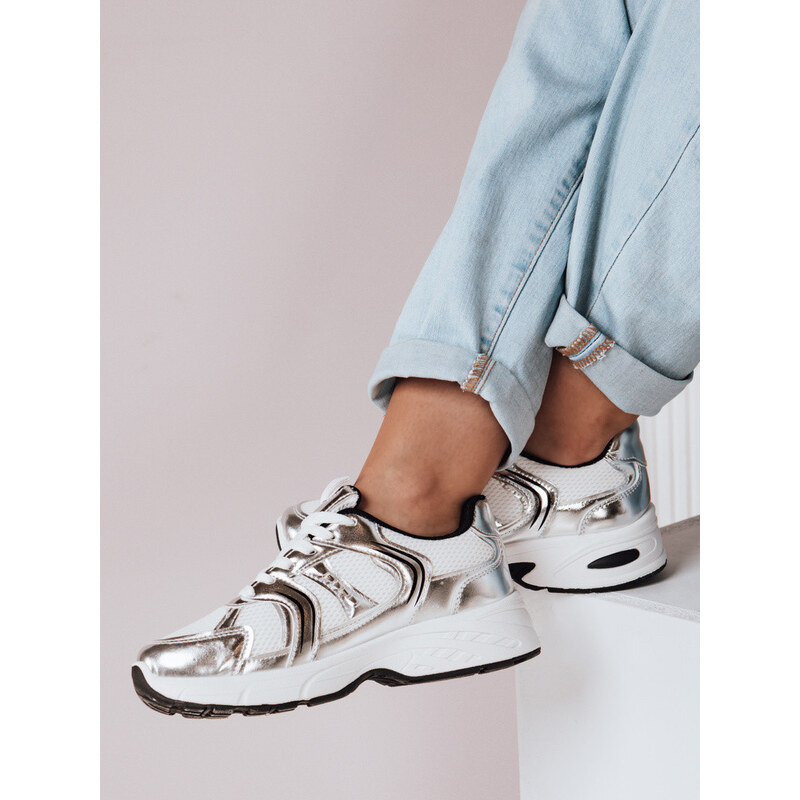 Dámské tenisky s podrážkou silver Dstreet model 21983249 -