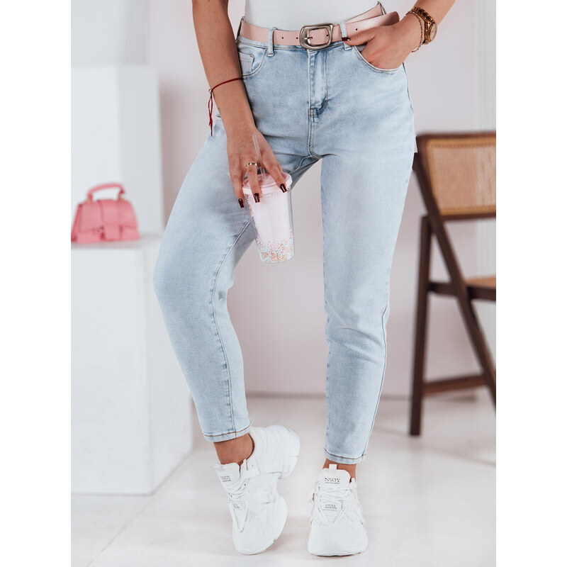 Dámské džínové kalhoty slim fit s páskem SLIMLOVE FashionStreet